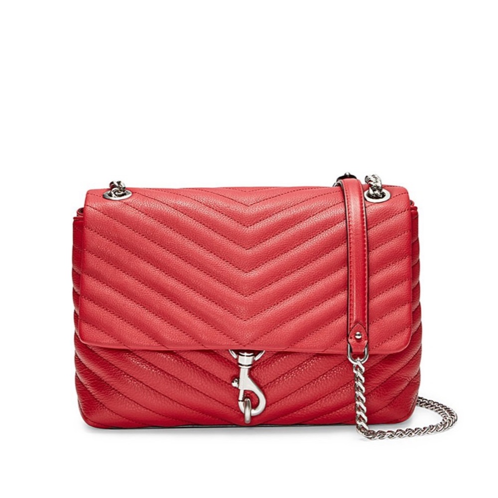 Rebecca Minkoff Edie Flap Shoulder Bag, Scarlet